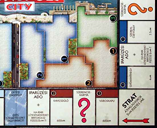 Hungarian START corner on the CITY board.