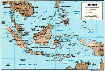 Kaart van Indonesi.