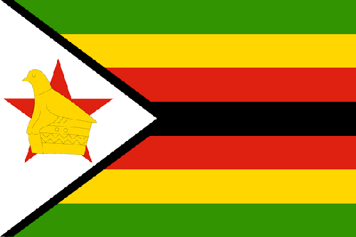 Flag of Zimbabwe.