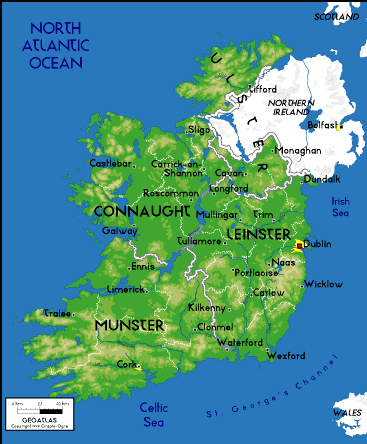 Ireland map.