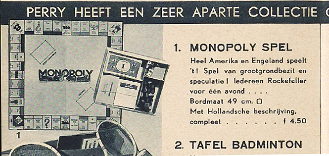 Monopoly was al in Nederland in 1936.