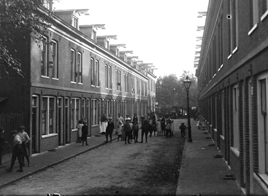 Doodlopend straatje naar het Oosterpark.