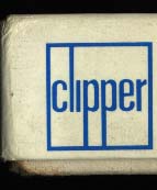 Het Clipper logo in blauw.