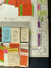 Zelf gemaakt Amsterdam Monopolie, ca. 1940.