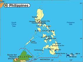 Map of the Philippines.