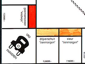 Detail van het zelfgemaakte bord Hardinxveld-Giessendam, 1991.